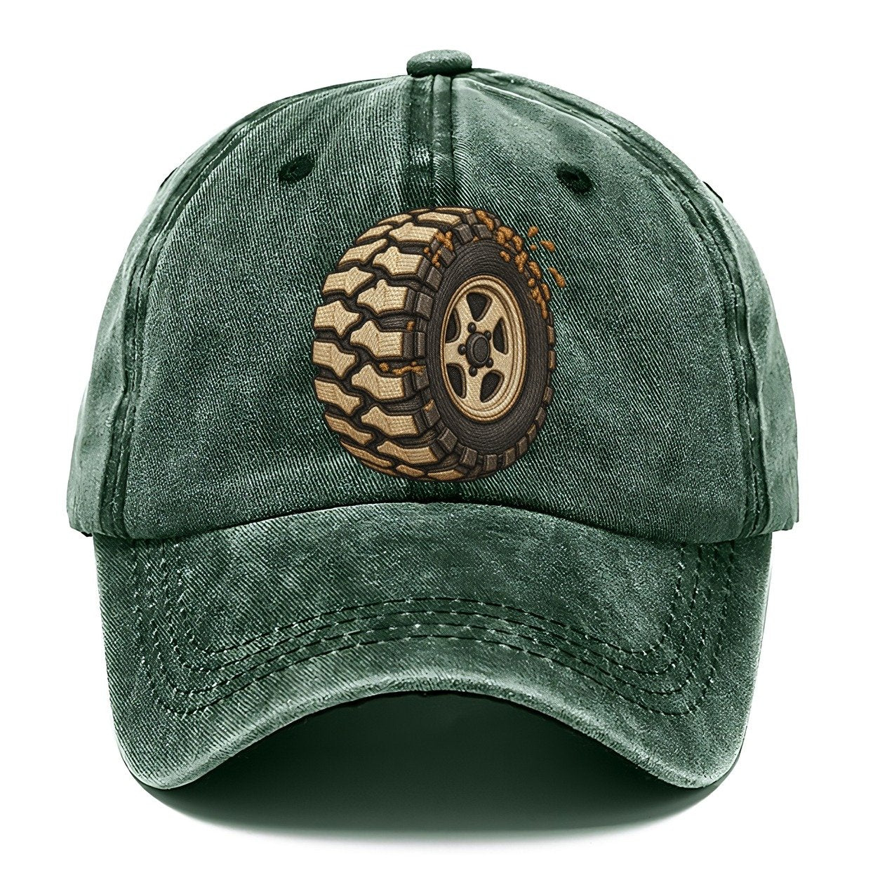 Mud Terrain Tyre Three Quarter Off Roading And Overlanding Classic Cap – Forest Mist