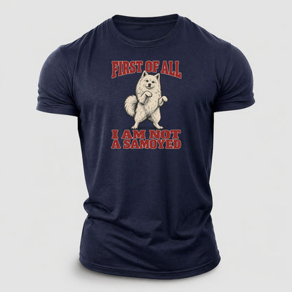 American Eskimo Dog Dog Declarations Cotton T-Shirt – Navy