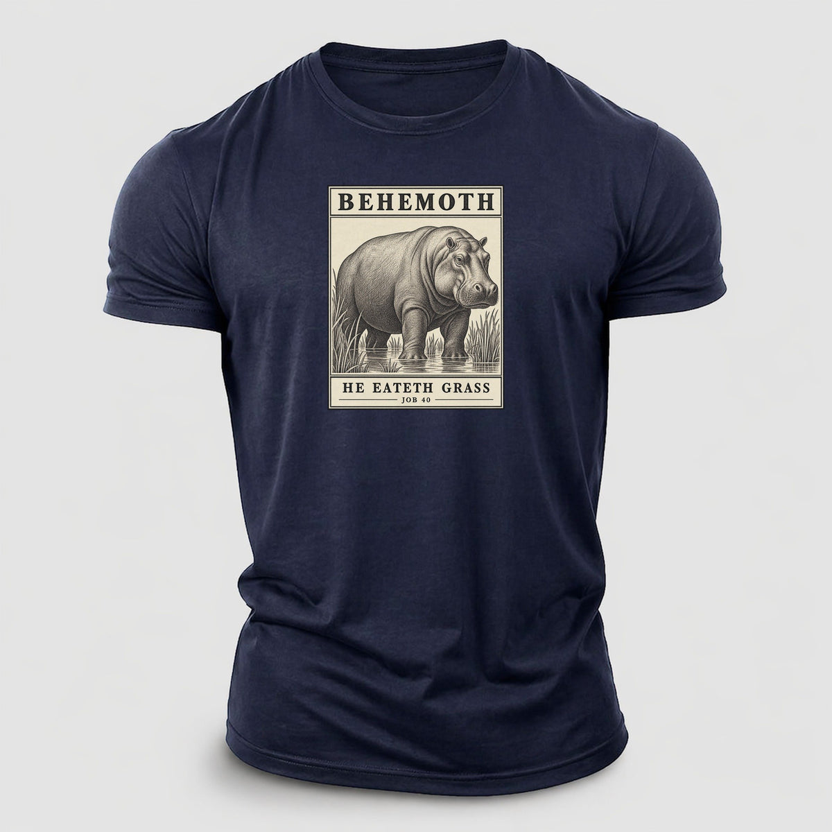 Behemoth Specimen Plate Creature Canticle Cotton T-Shirt – Navy
