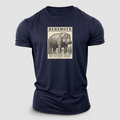 Behemoth Specimen Plate Creature Canticle Cotton T-Shirt – Navy