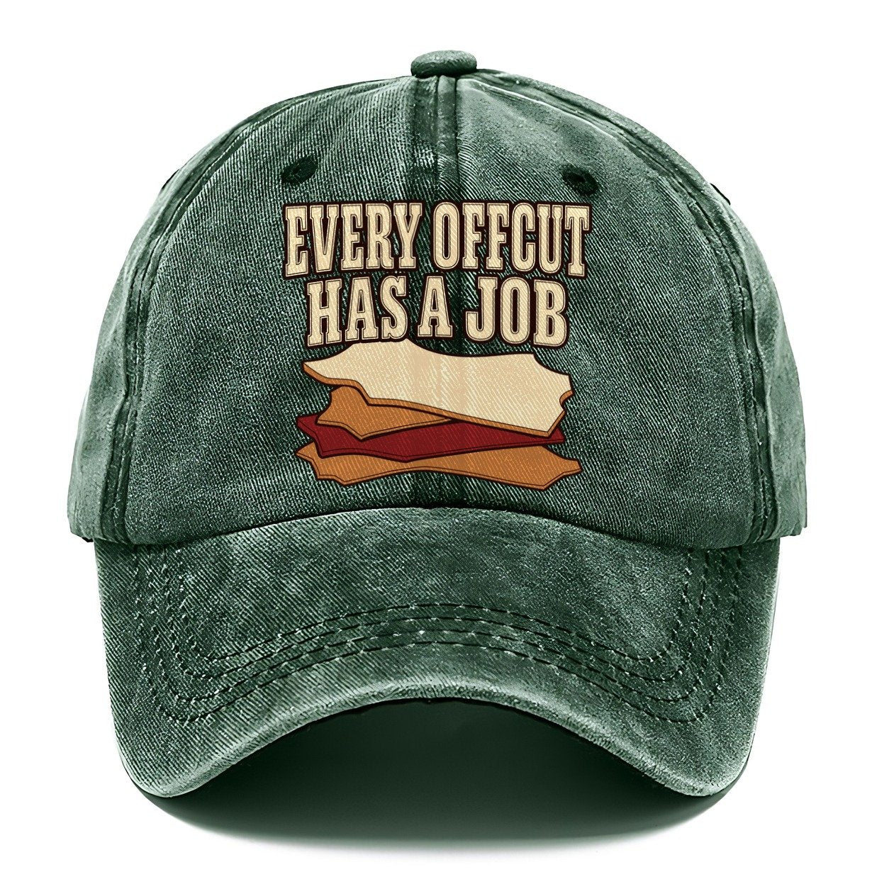 Every Offcut Has A Job Leathercraft Classic Cap – Forest Mist