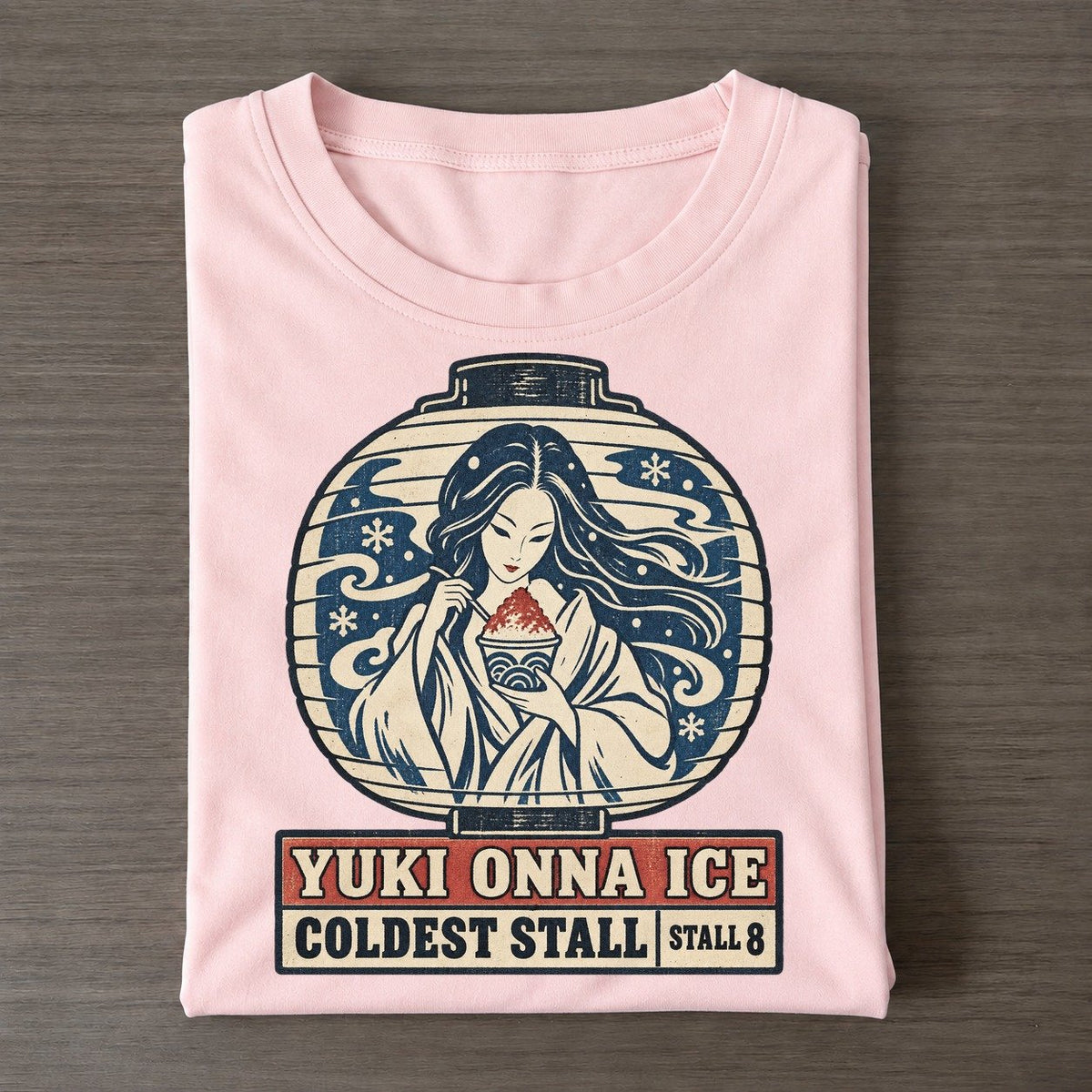 Yuki Onna Ice Yokai Night Market Classic T-shirt – Pink