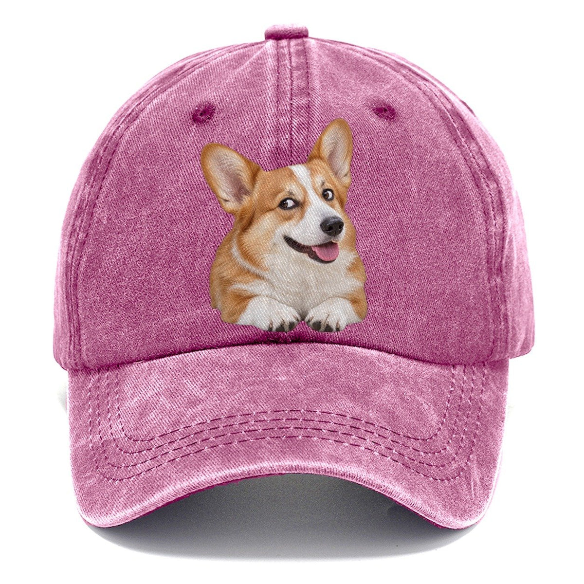 Corgi Side Eye Portrait Everyday Originals Classic Cap – Dusty Rose