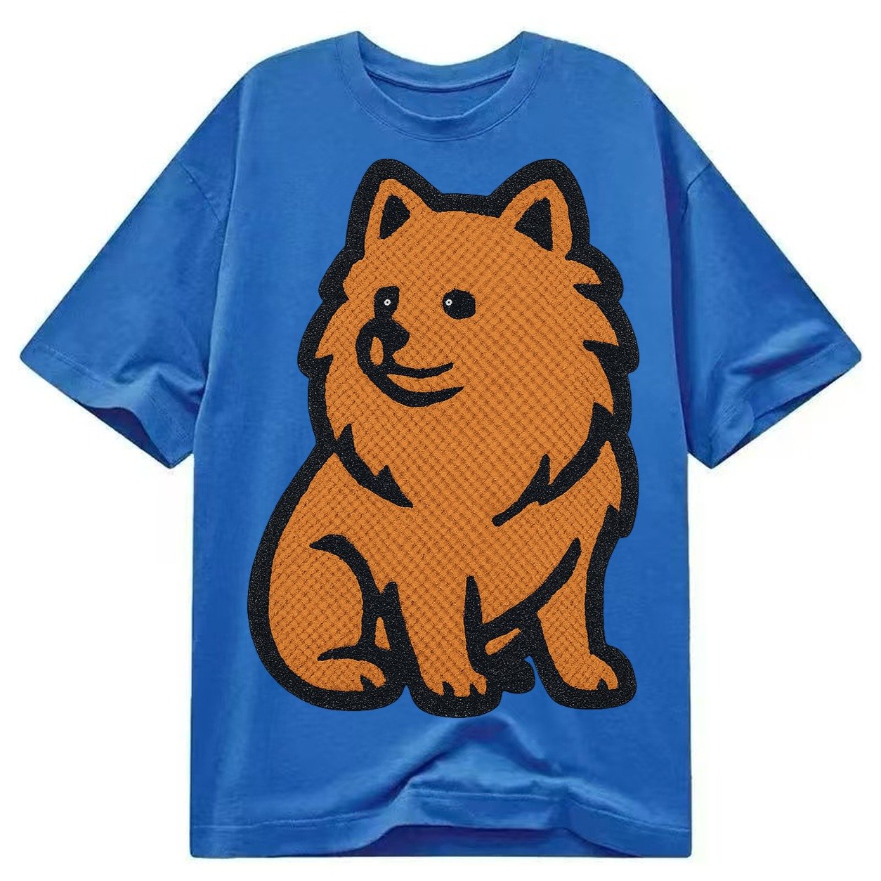 Pomeranian Orange Fluffy Charm Classic T-shirt – Blue