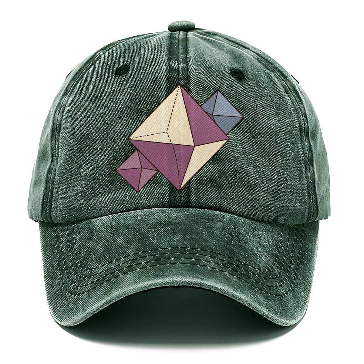 Fluorite Crystal Geometry Rocks And Minerals Classic Cap – Forest Mist