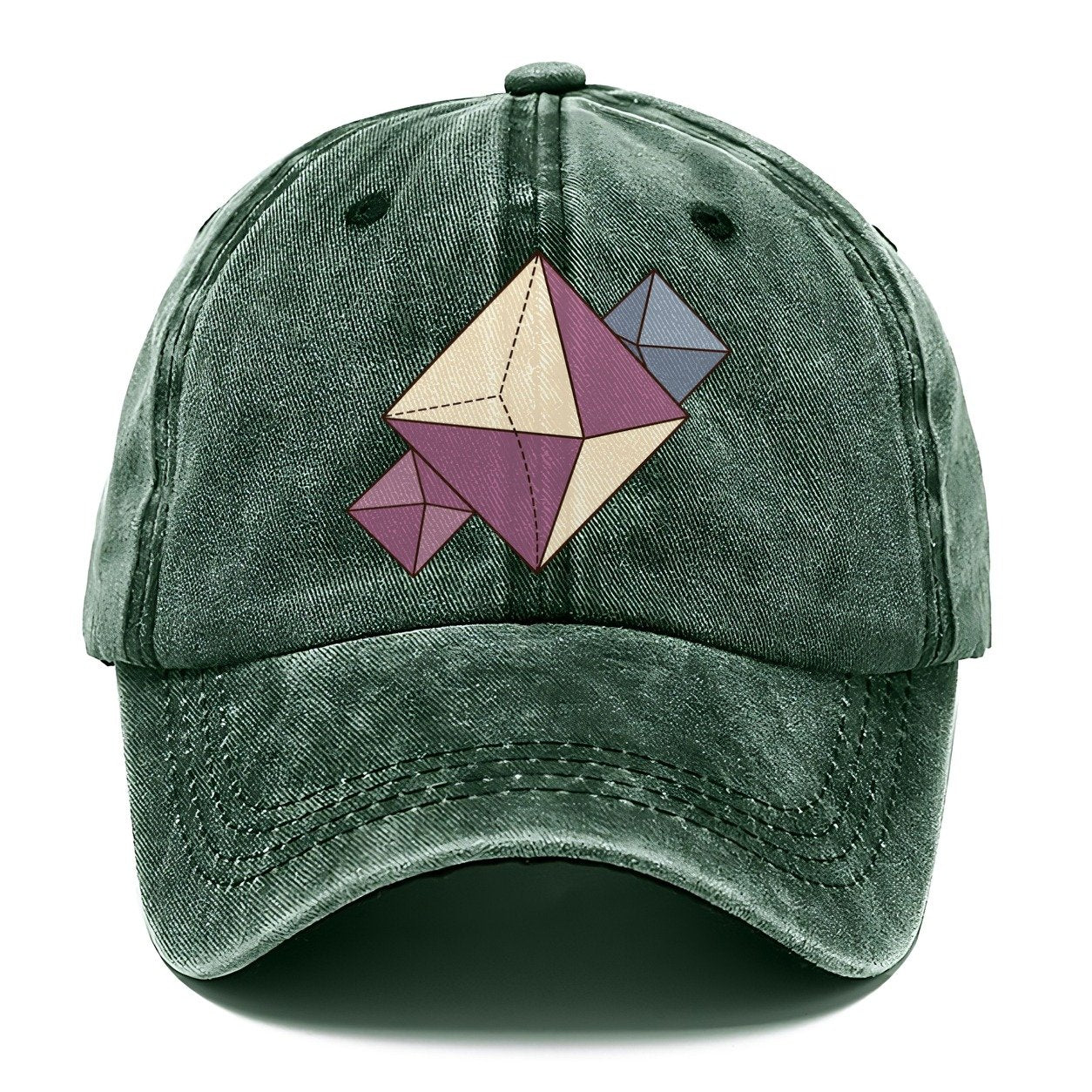 Fluorite Crystal Geometry Rocks And Minerals Classic Cap – Forest Mist