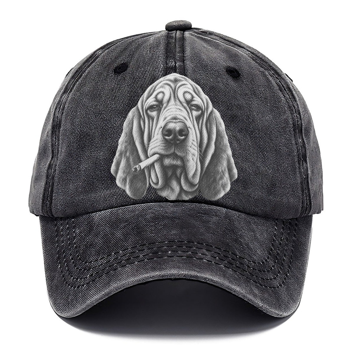 Bloodhound A Loosely Hand Rolled Cigarette Smoking Dogs Smoking Dogs Portraits Classic Cap – Graphite