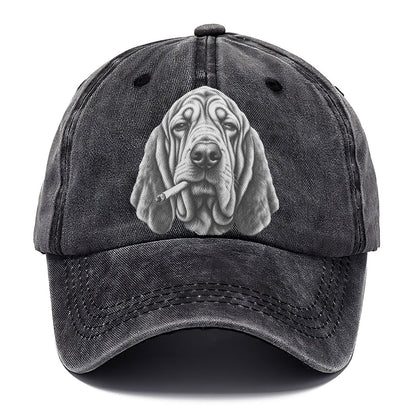 Bloodhound A Loosely Hand Rolled Cigarette Smoking Dogs Smoking Dogs Portraits Classic Cap – Graphite