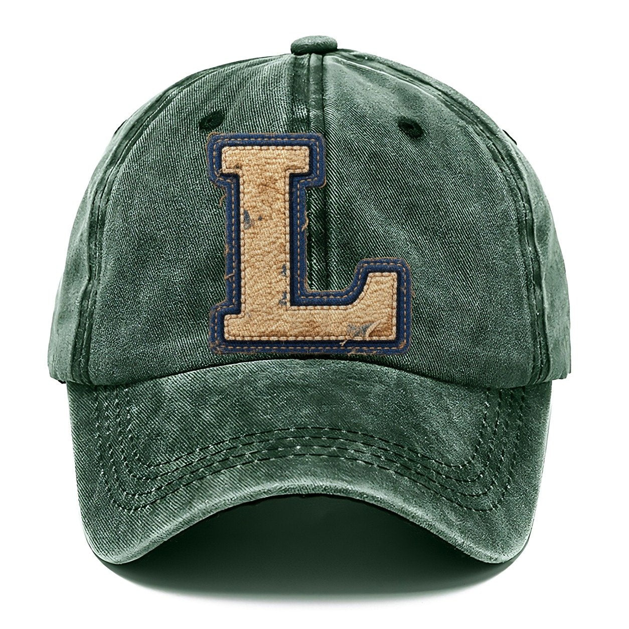 Varsity Chenille L Monogram Classic Cap – Forest Mist