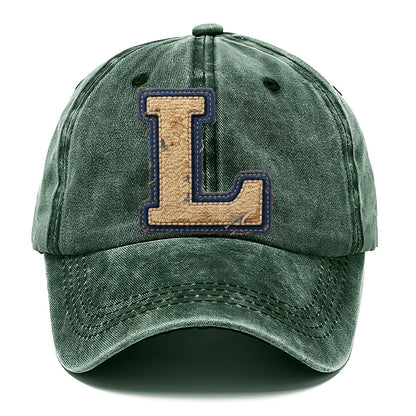 Varsity Chenille L Monogram Classic Cap – Forest Mist