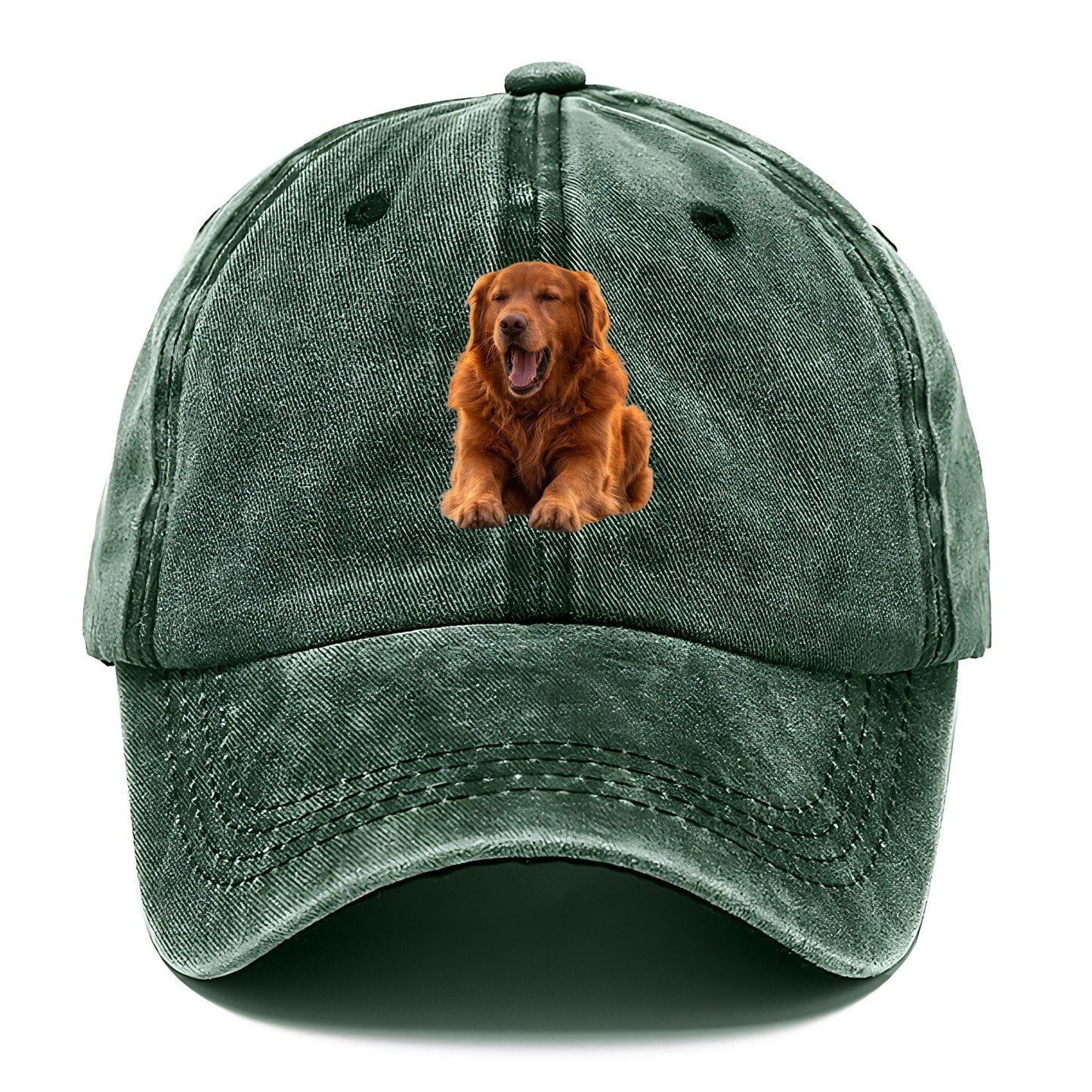 Golden Retriever Yawn Classic Cap – Forest Mist