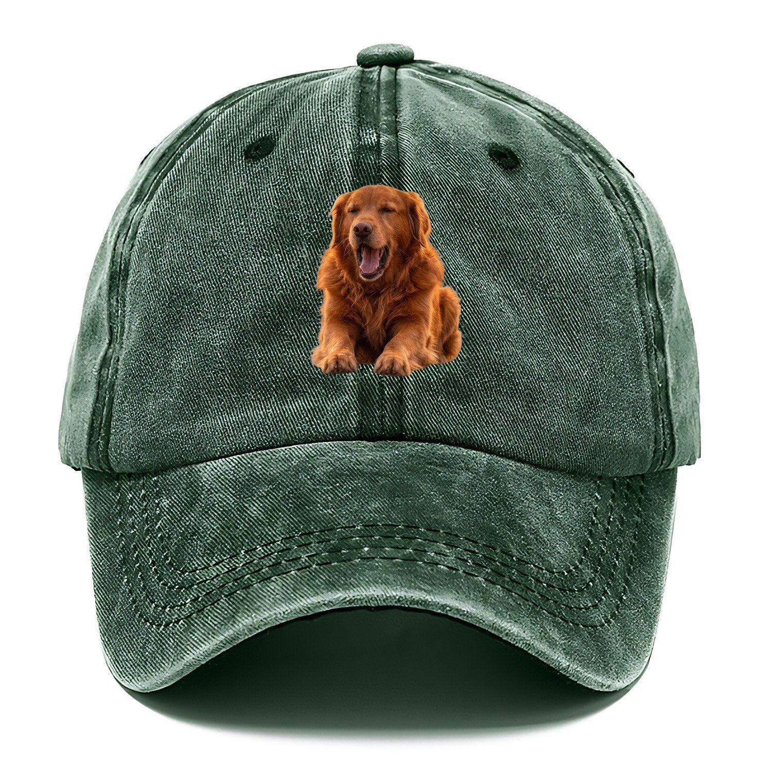 Golden Retriever Yawn Classic Cap – Forest Mist