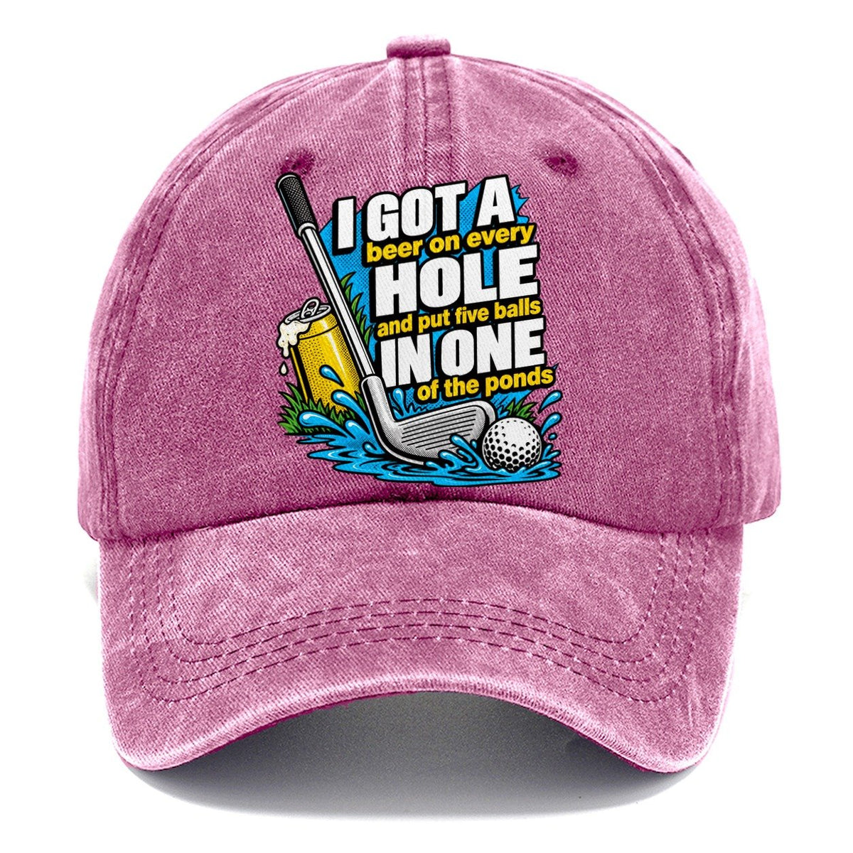 Beer on Every Hole Classic Cap – Dusty Rose