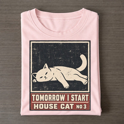 Tomorrow I Start Neko Says No Classic T-shirt – Pink