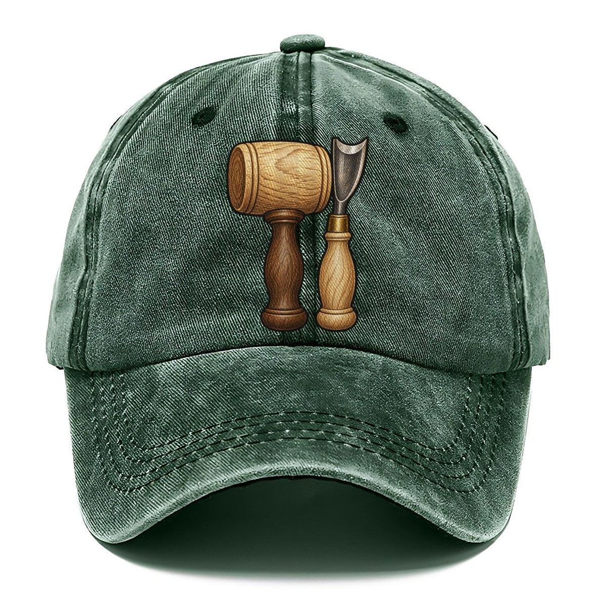 Carvers Mallet And Gouge Woodworking Classic Cap – Forest Mist