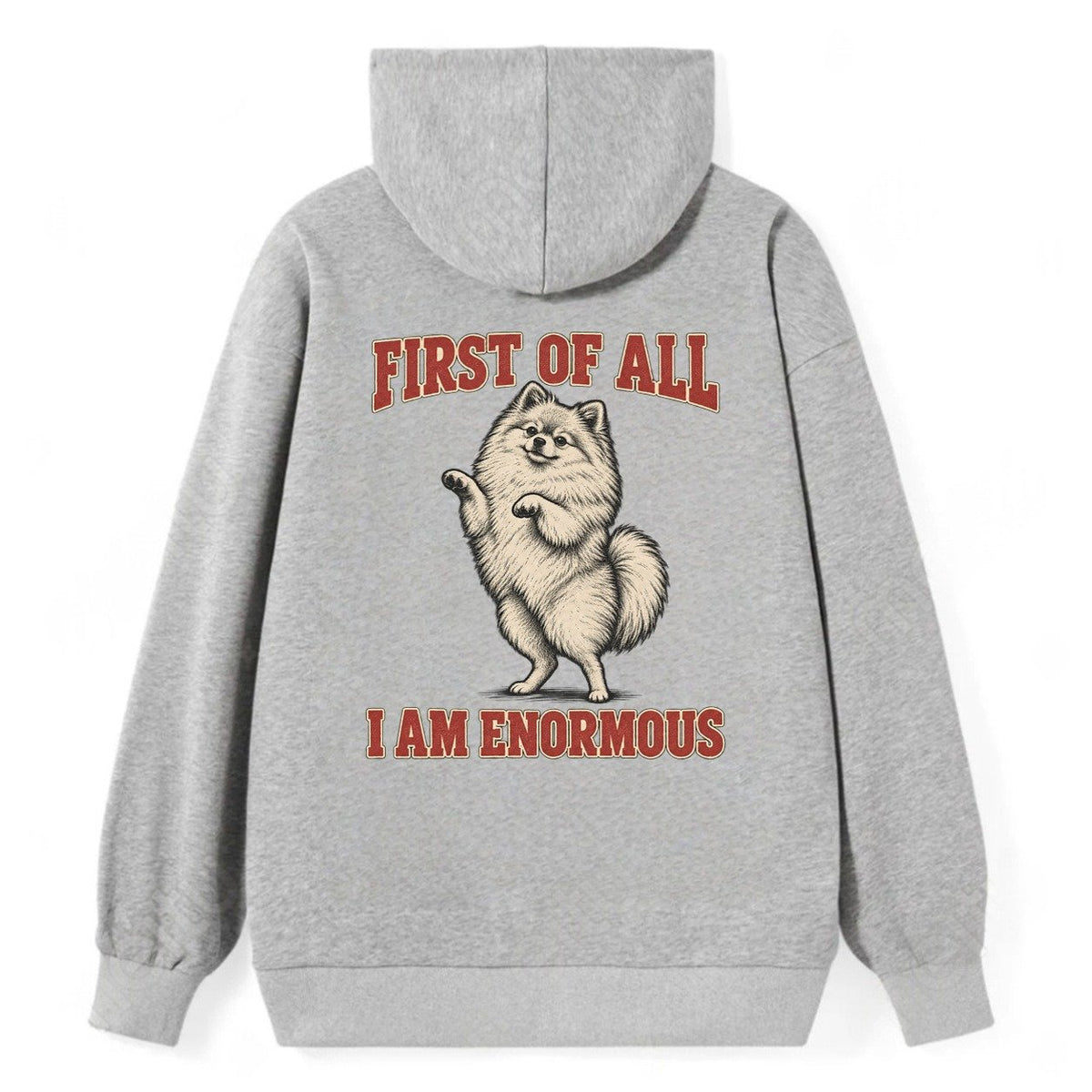 Pomeranian Dog Declarations Classic Pullover Hoodie – Grey