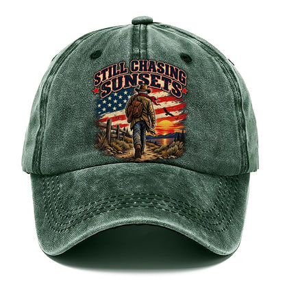 Still Chasing Sunsets Old Man Strong Classic Cap – Forest Mist