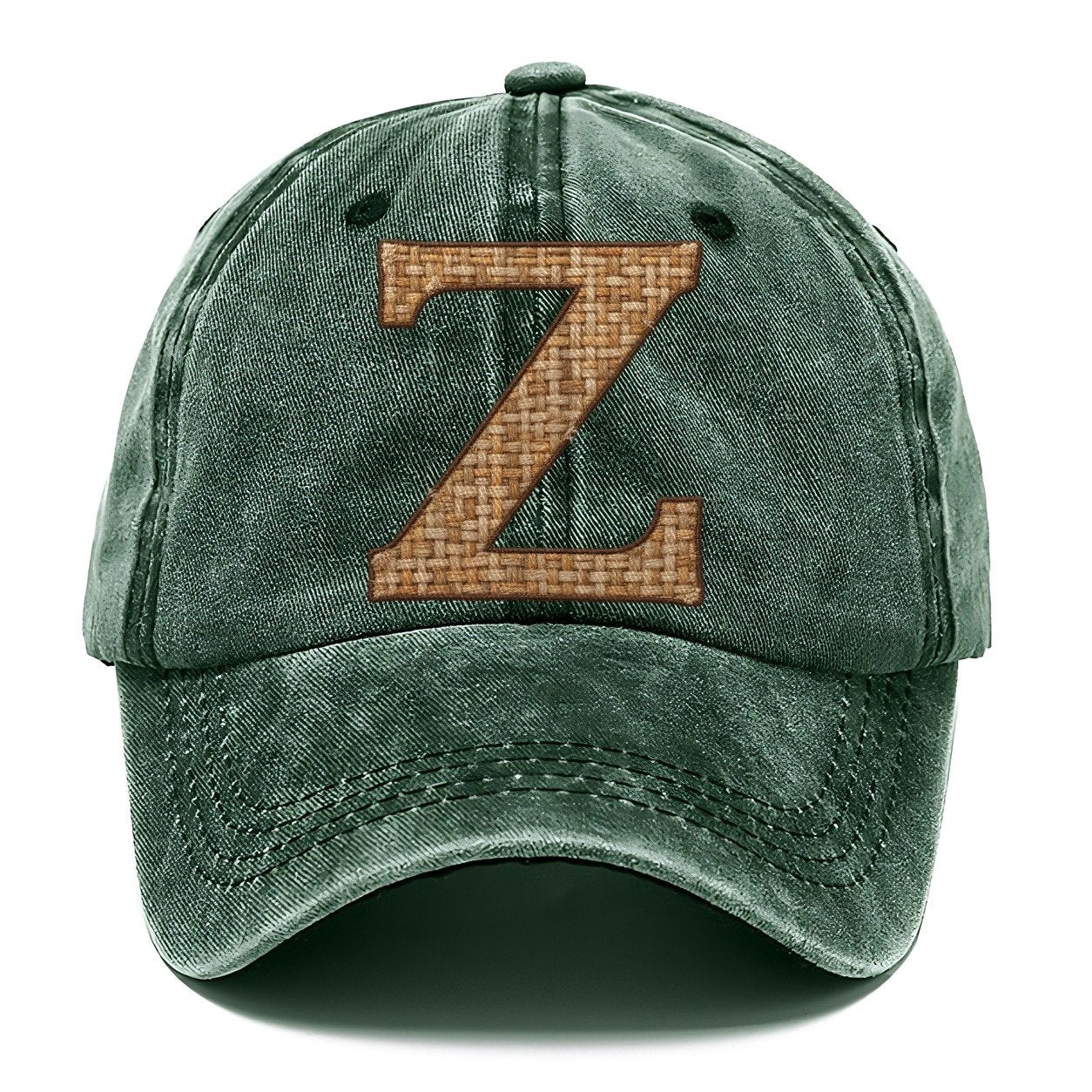 Woven Tweed Z Monogram Classic Cap – Forest Mist