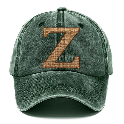 Woven Tweed Z Monogram Classic Cap – Forest Mist