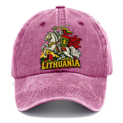 Lithuania Woodcut Badge Classic Cap – Dusty Rose