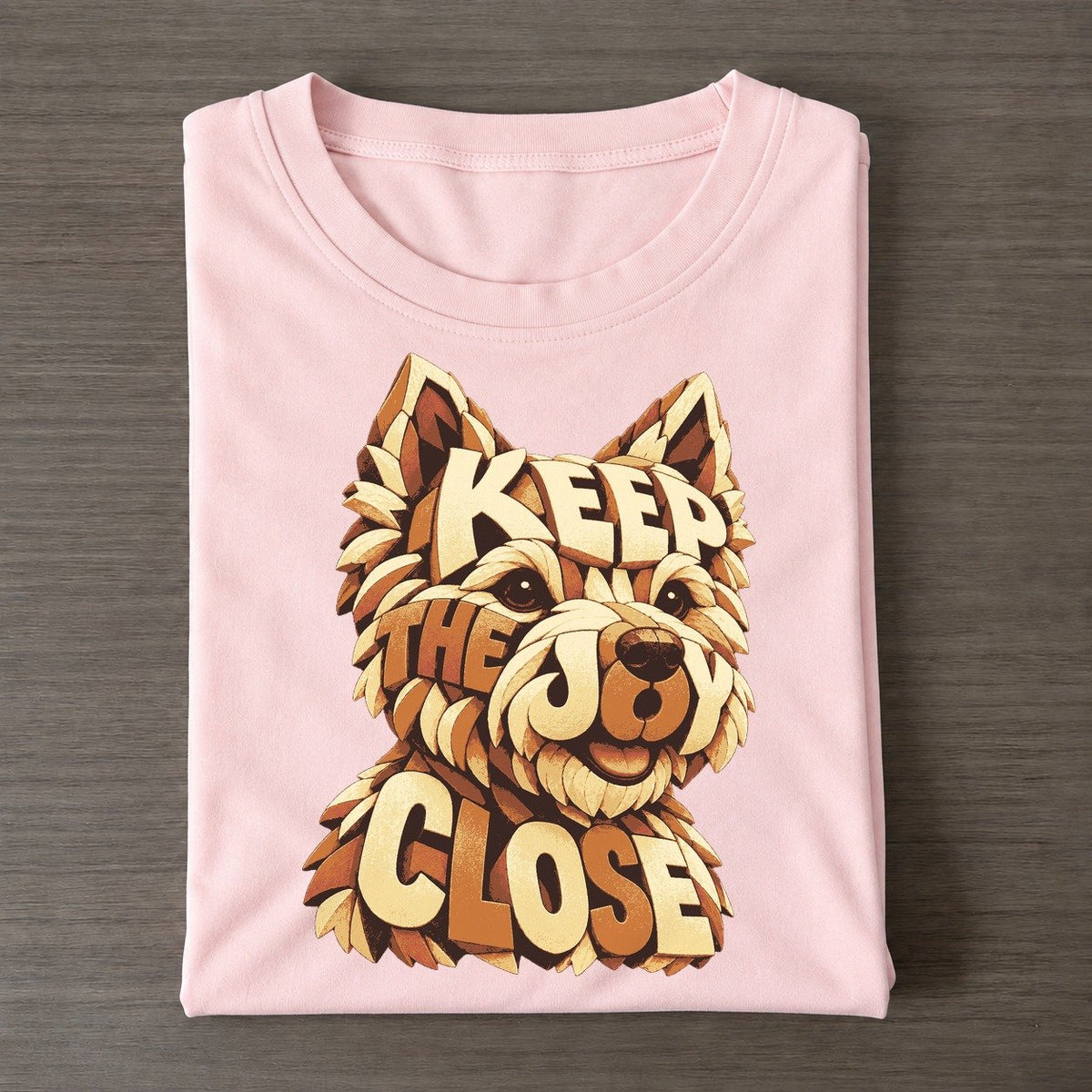 Westie Pointed Ears Letter Sculpture Classic T-shirt – Pink