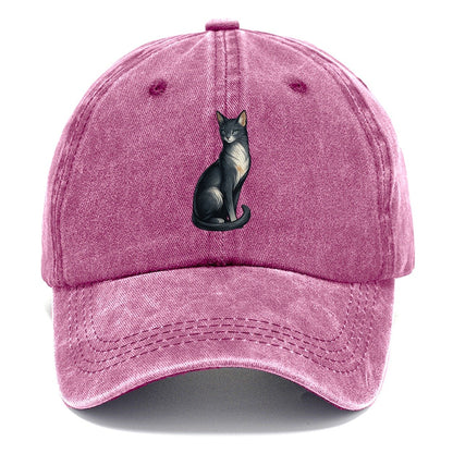Blue-Eyed Gray Cat Classic Cap – Dusty Rose