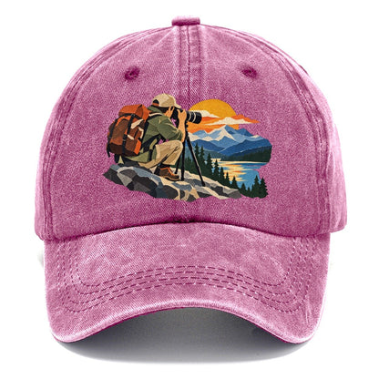 Mountain Sunset Photographer Classic Cap – Dusty Rose