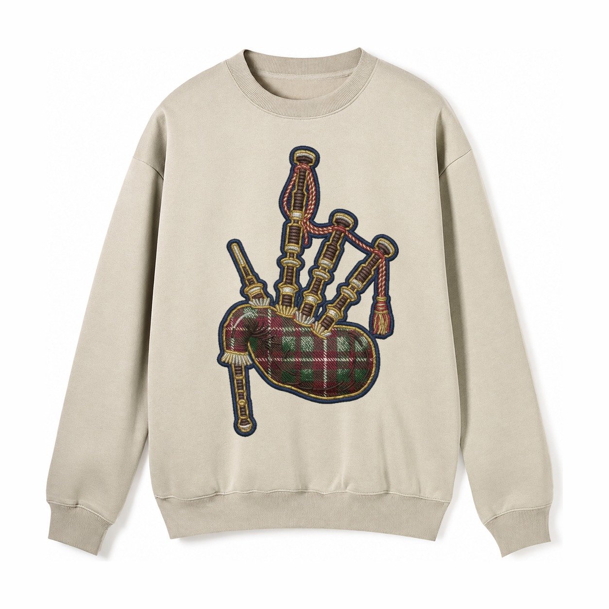 Scottish Thistle Fleece Sweatshirt – Light Khaki