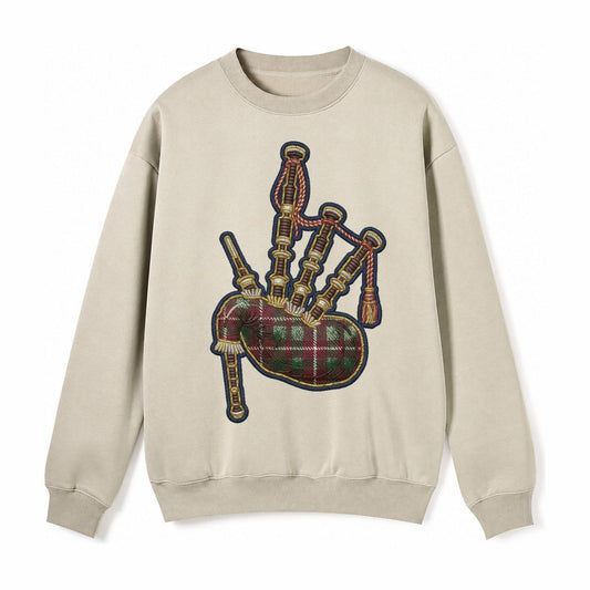 Scottish Thistle Fleece Sweatshirt – Light Khaki