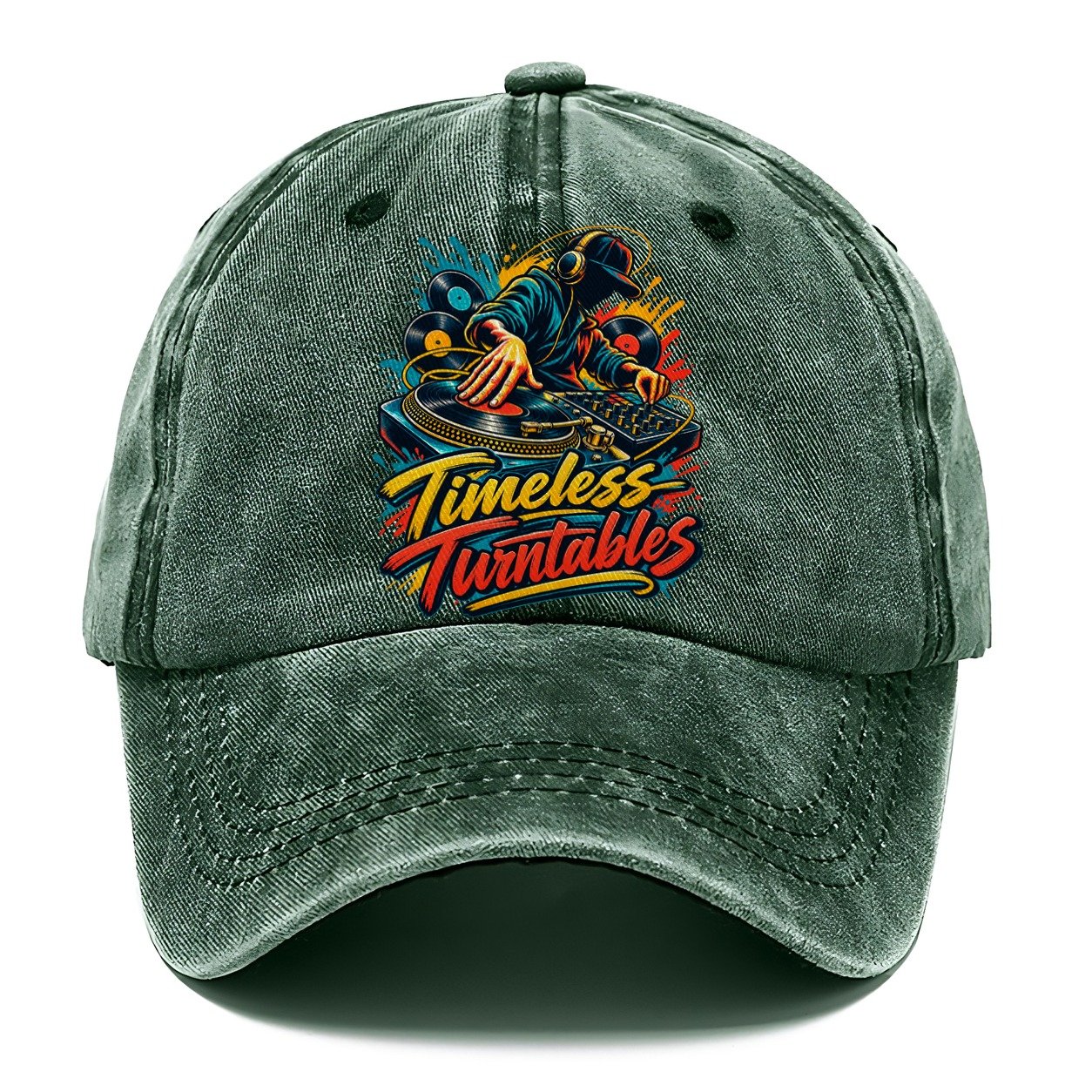 Timeless Turntables Music Instruments Classic Cap – Forest Mist
