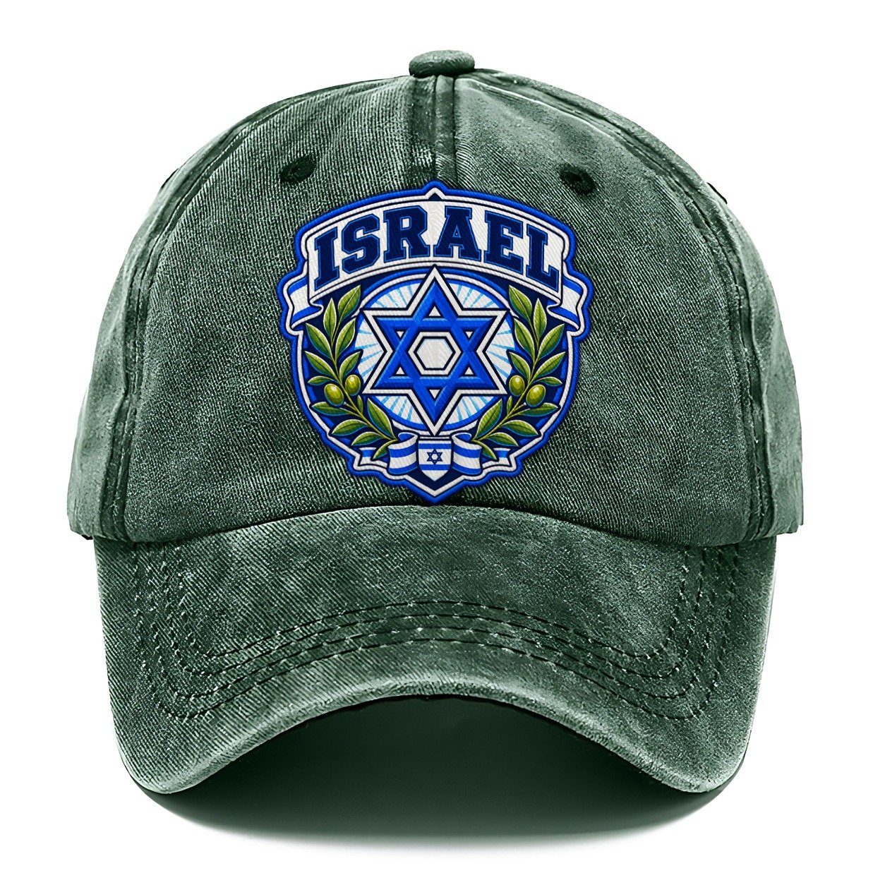 Israel Retro Badge Country Logos Classic Cap – Forest Mist