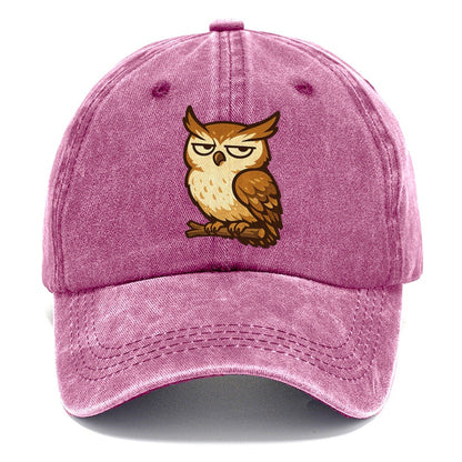 Grumpy Owl on Branch Classic Cap – Dusty Rose