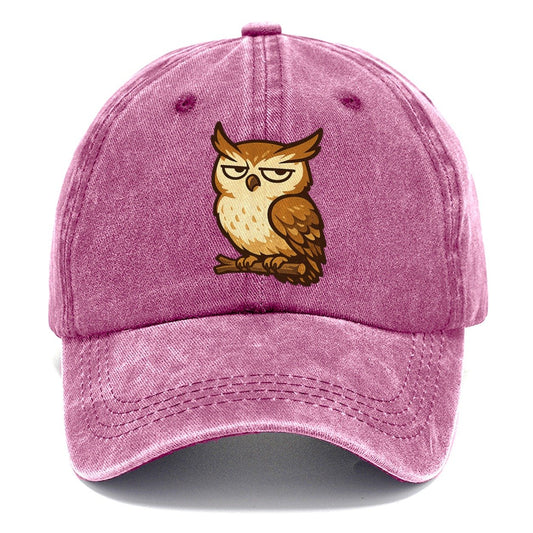 Grumpy Owl on Branch Classic Cap – Dusty Rose