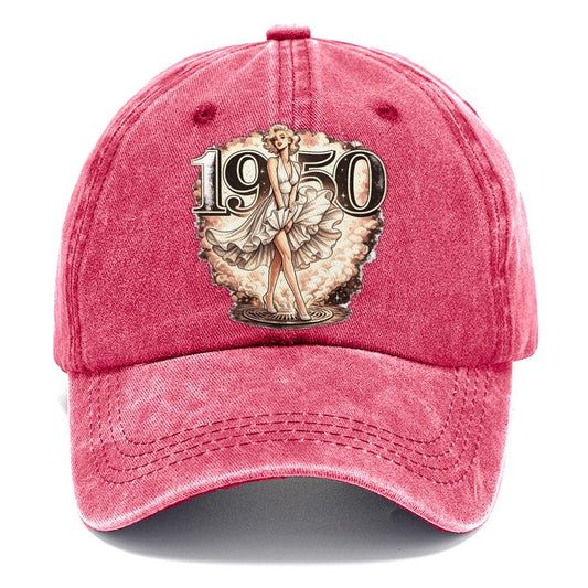 1950 Vintage Glam Classic Cap – Pomegranate Blush
