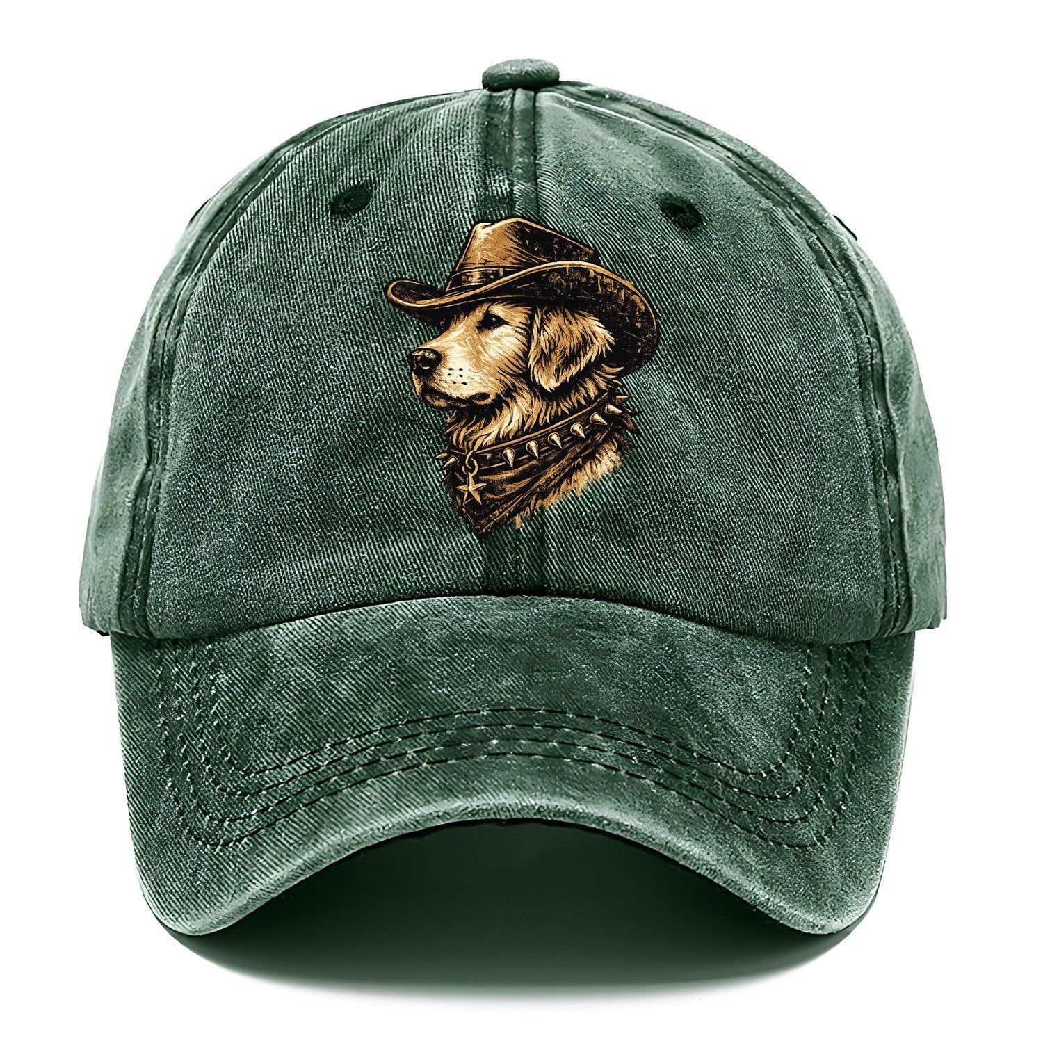 Golden Retriever Western Outlaw Classic Cap – Forest Mist