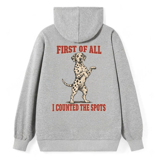 Dalmatian Dog Declarations Classic Pullover Hoodie – Grey