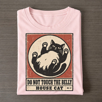 Do Not Touch The Belly Neko Says No Classic T-shirt – Pink