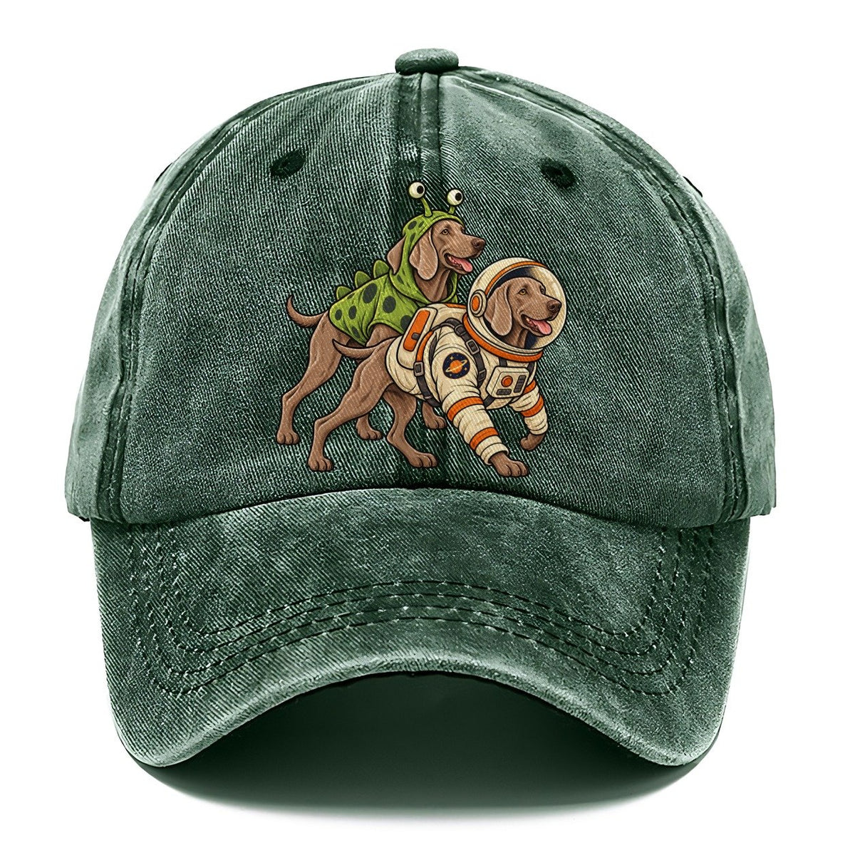 2 Weimaraners In Halloween Costumes Hdp 34 Parade Lineup Halloween Dog Parade Classic Cap – Forest Mist