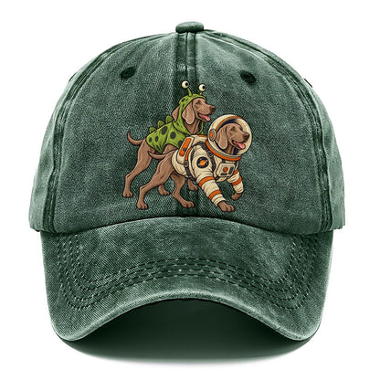 2 Weimaraners In Halloween Costumes Hdp 34 Parade Lineup Halloween Dog Parade Classic Cap – Forest Mist