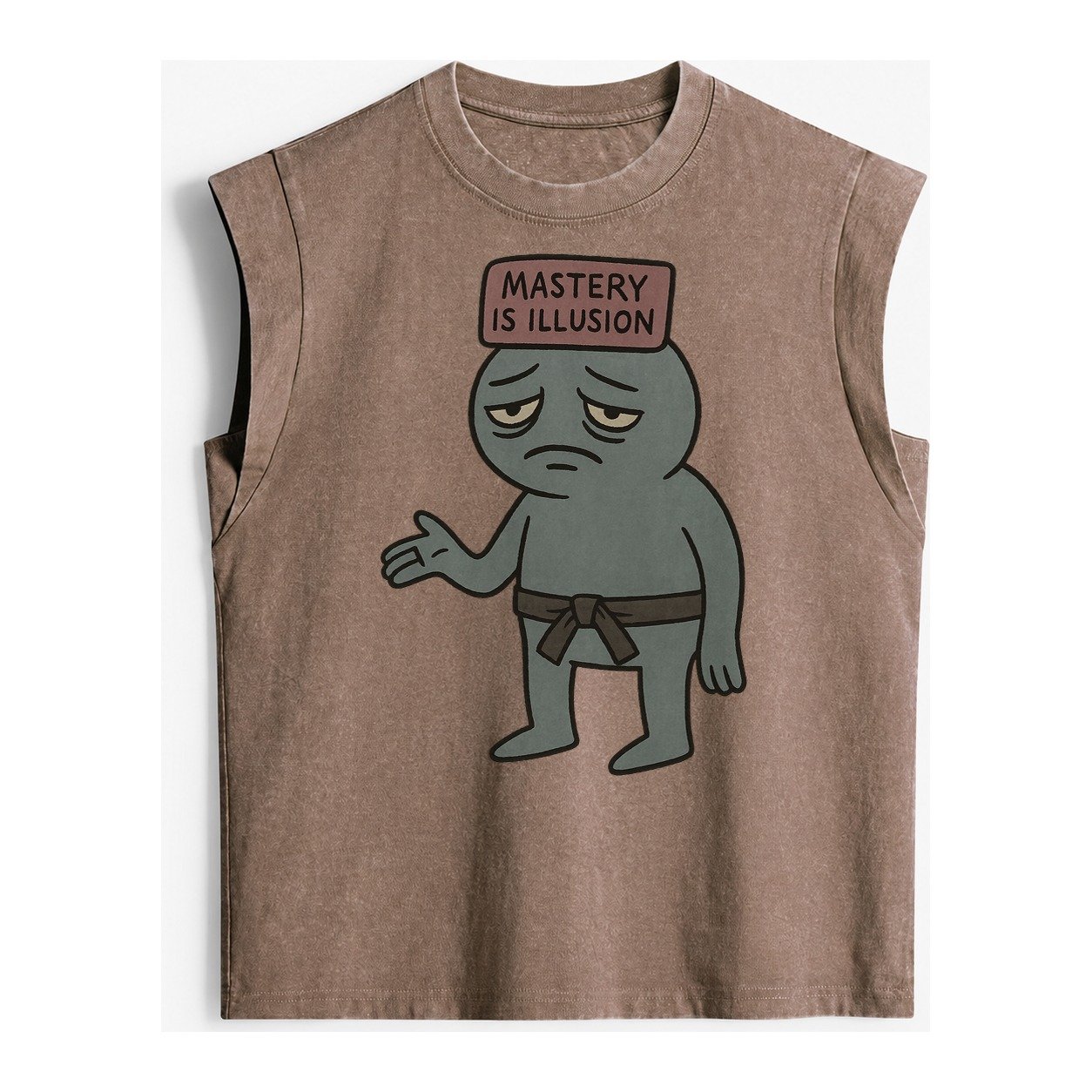 Black Pug Charming Companion Vintage Washed Tank – Brown
