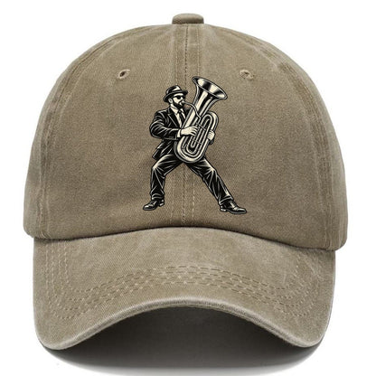 Tubist Standing Brass Line Global Music Ink Figures Classic Cap – Warm Sand