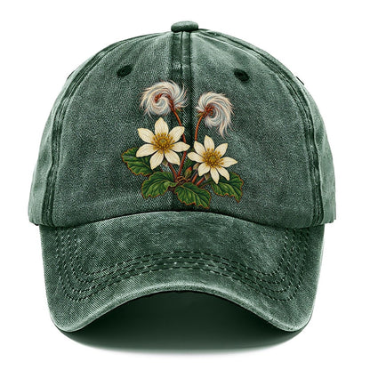 Northwest Territories Mountain Avens Canada Cultural Icons Classic Cap – Forest Mist