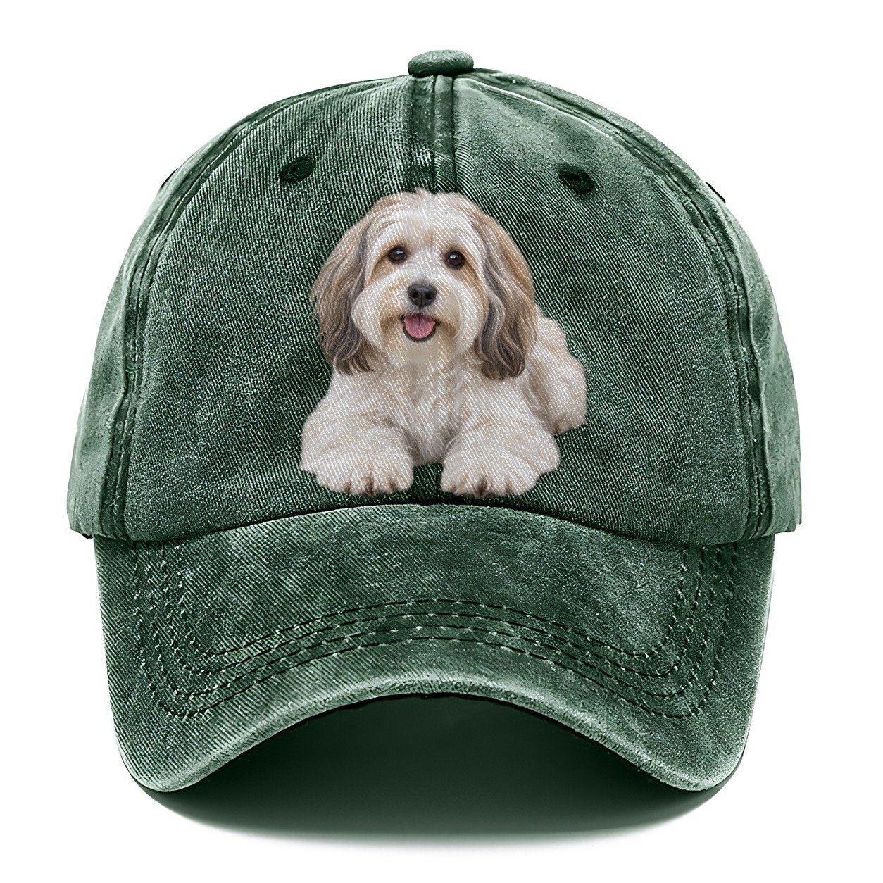 Havanese Lying Down Top Breeds Classic Cap – Forest Mist