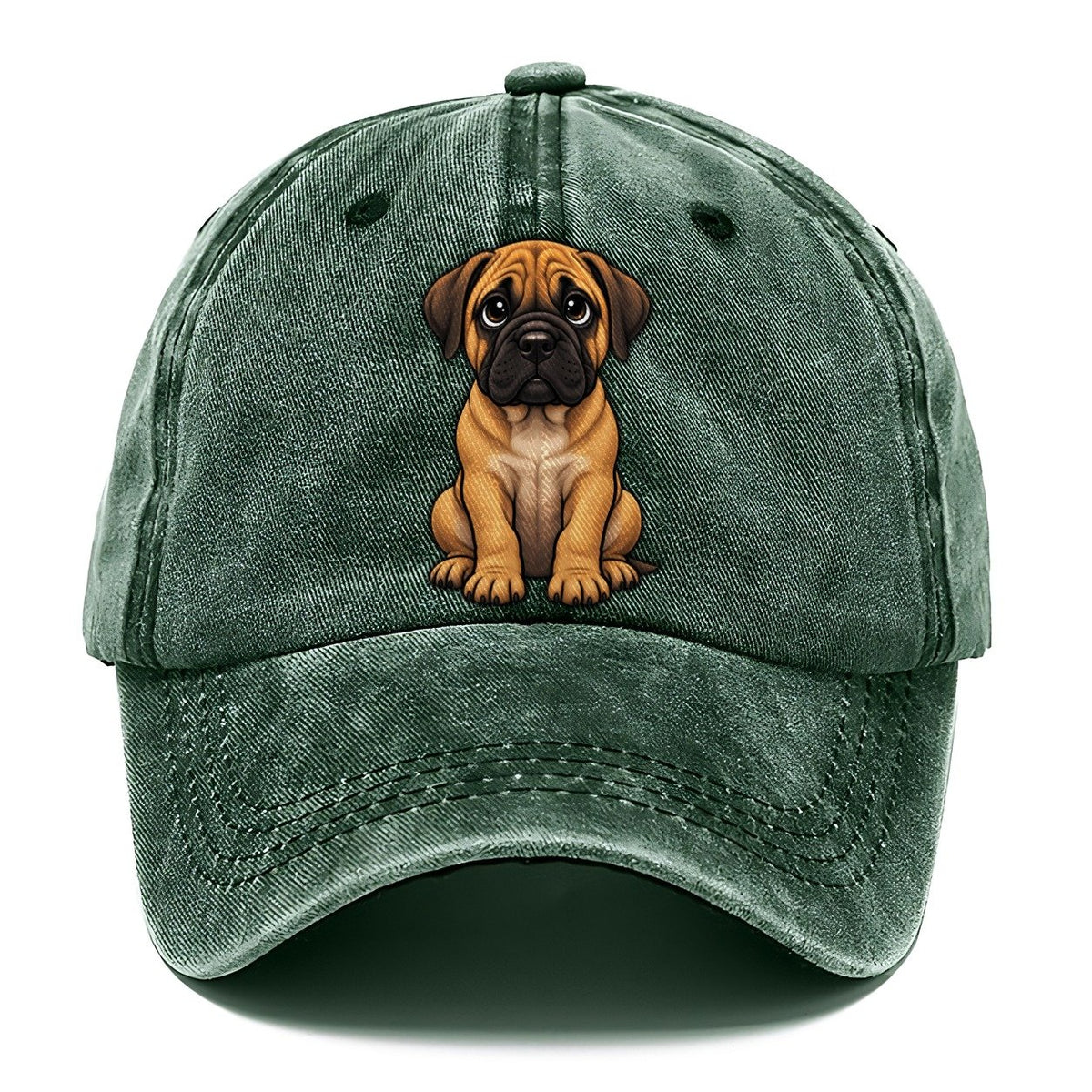 Bullmastiff Sitting Sweetheart Classic Cap – Forest Mist