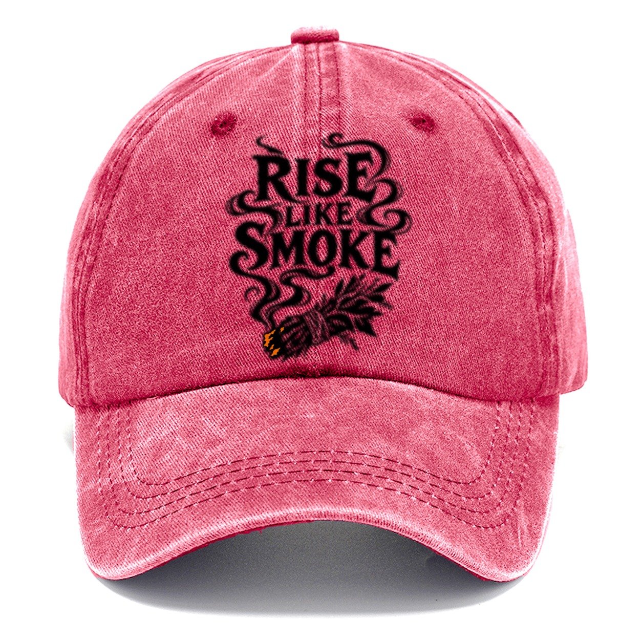 Rise Like Smoke Slogan Witch Magic Classic Cap – Pomegranate Blush