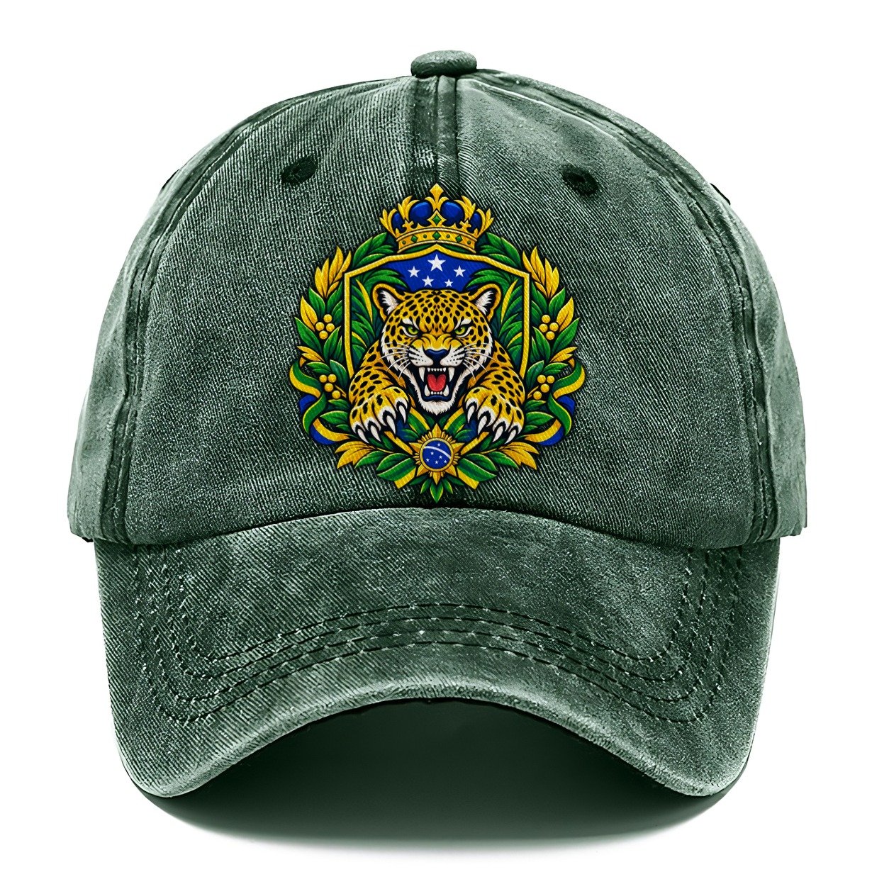 Brazil Heraldic Crest Country Logos Classic Cap – Forest Mist