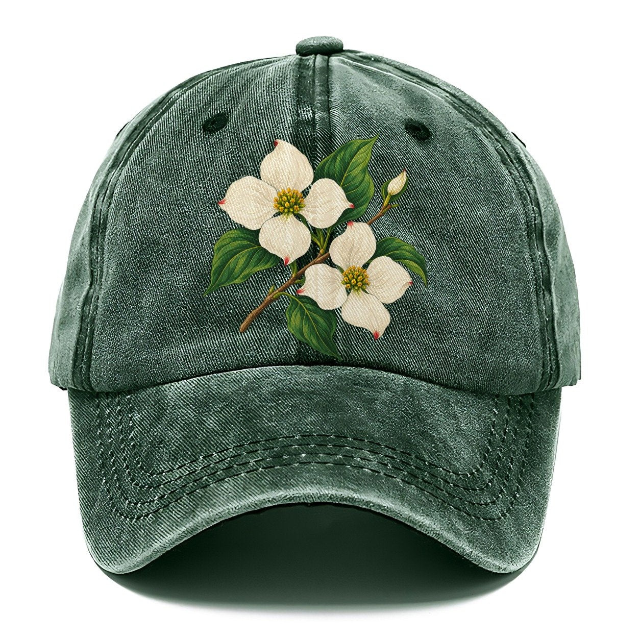 British Columbia Pacific Dogwood Bloom Canada Cultural Icons Classic Cap – Forest Mist