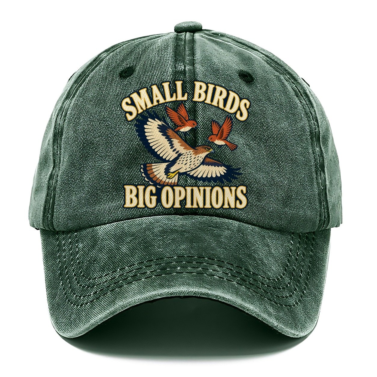 Small Birds Big Opinions Birdwatching Classic Cap – Forest Mist