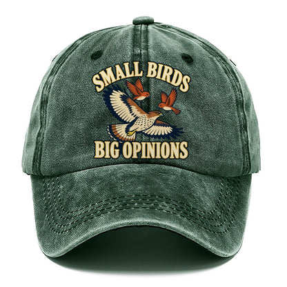Small Birds Big Opinions Birdwatching Classic Cap – Forest Mist