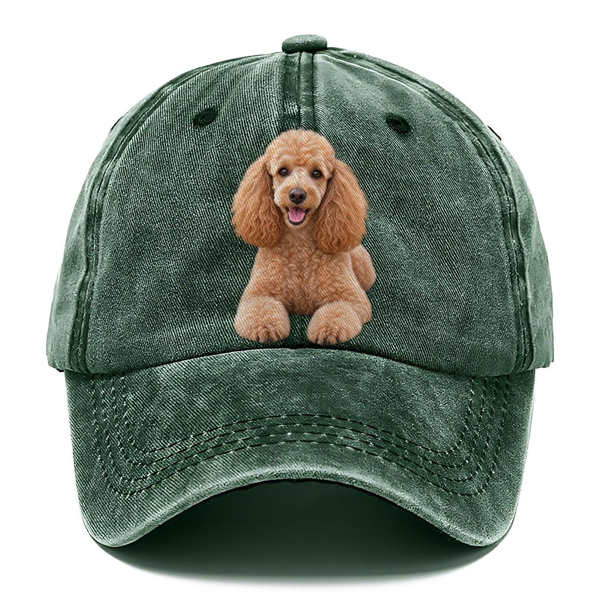 Poodle Sitting Top Breeds Classic Cap – Forest Mist